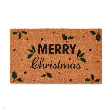 Christmas Coir Merry Christmas Green Mat-Think Rugs-Rug Love - The Most Loved Rug Store
